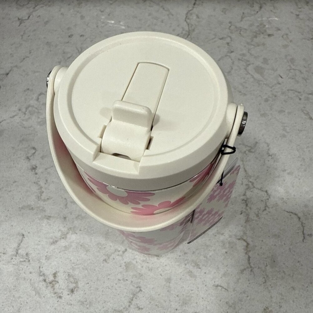 Hydrapeak BRIGHT PINK DAISIES water bottle Tumbler Stainless steel 32oz NEW - Picture 2 of 6